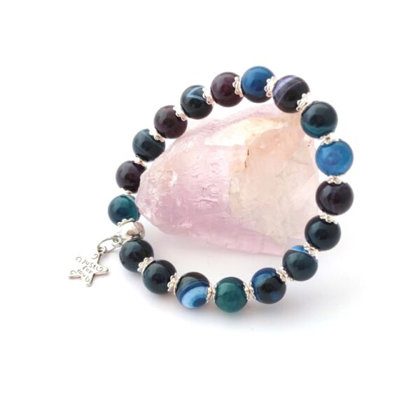 Gemstone bracelet with agate beads