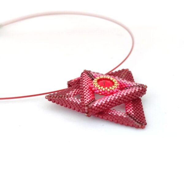 Red triangles pendant