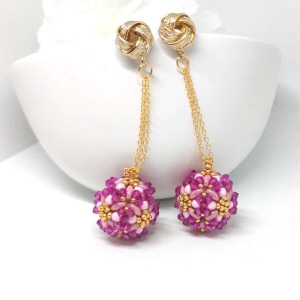 DiscoBall, beaded earrings