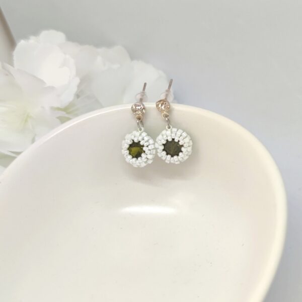 Crystal Drops: White & Olivine
